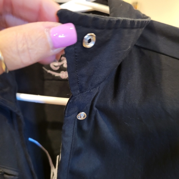 ♦️◾️EUC~ RIDERDIE Black Skull Embroidered Shirt - Picture 9 of 9